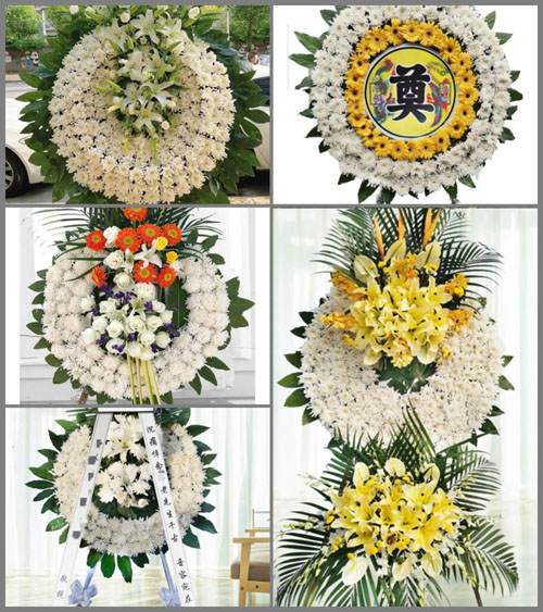 湖北咸宁市赤壁市神山镇毕家畈村花圈速递